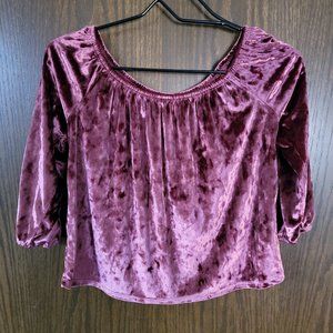 Hollister Crushed Velvet Crop Top Size Small